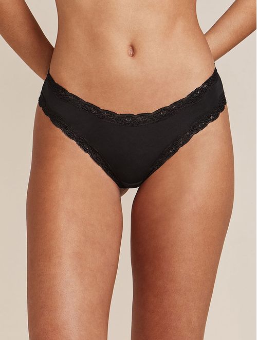 CALZÓN TANGA BRASILEÑA EN MODAL CON DETALLE DE ENCAJE